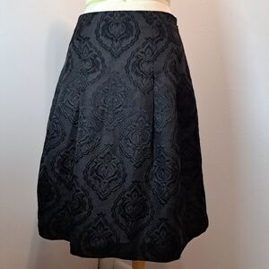 2 FOR 20 SALE Talbots black skirt embossed fabric